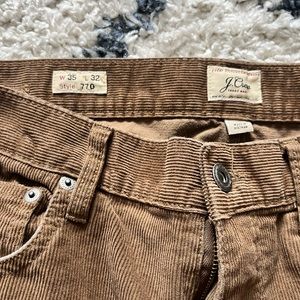 J CREW CORDUROY PANTS - 35x32